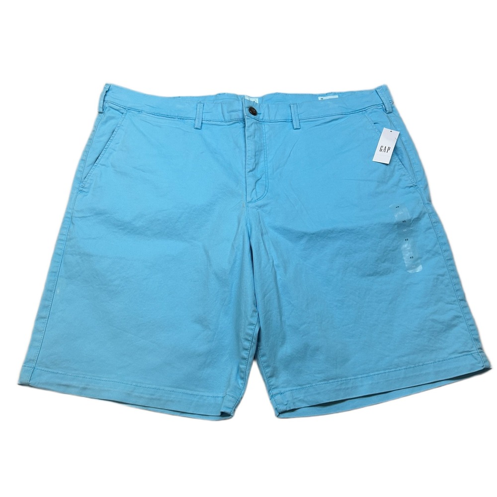 GAP Chino Shorts Mens 40 Light Blue‎ 10" Short GapFlex Stretch NEW